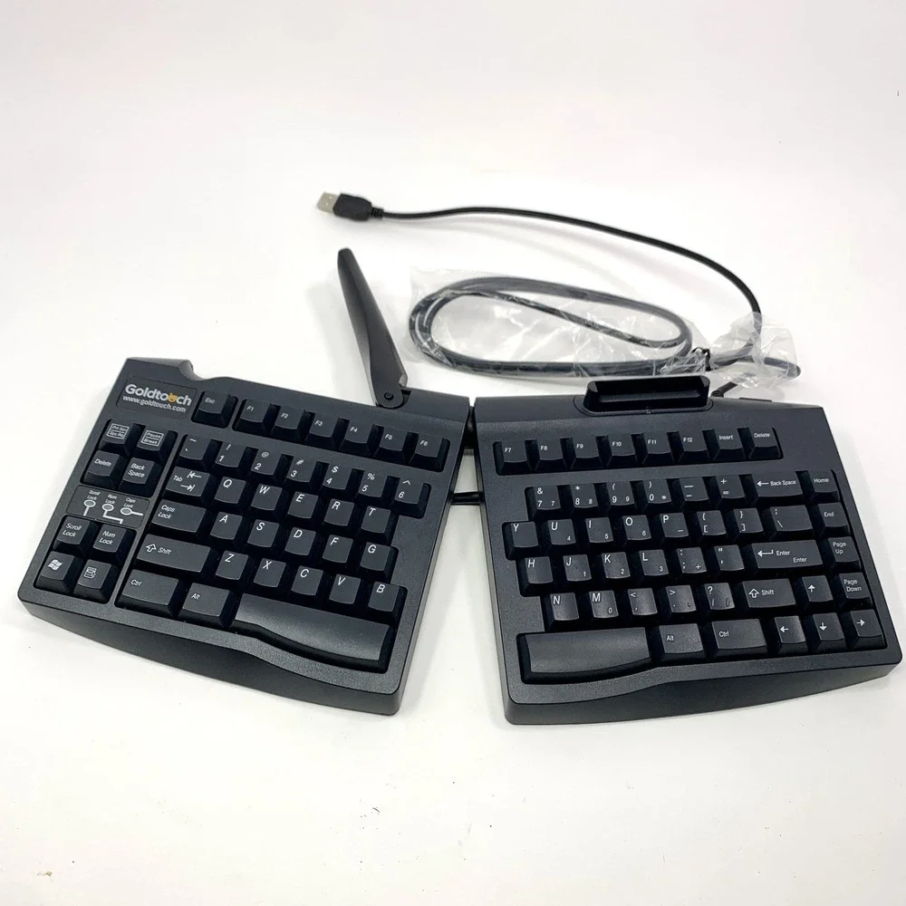 Goldtouch GTS-0077 ErgoSecure 2.0 Smart Card Ergonomic Keyboard w Reader (USB)